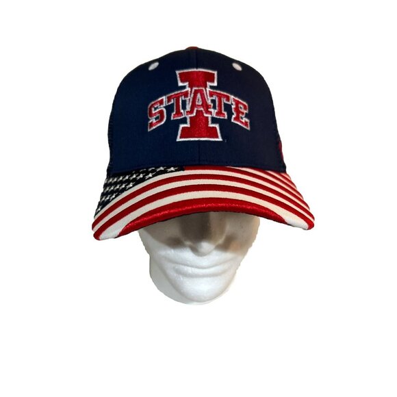 Iowa State University Hat American Flag Design Snapback Trucker Cap Patriotic Me - Picture 2 of 6